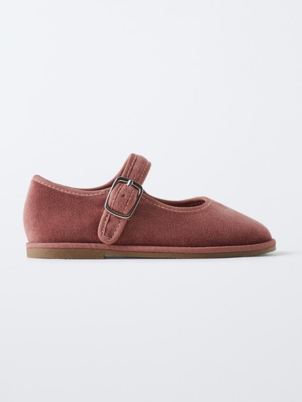 Velvet Mary Janes Dusty Rose